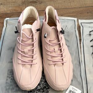 Pink Leather Sneakers